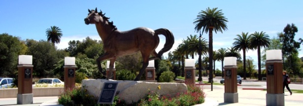 Photo of the Mustang Memorial Plaza.  Photo by Cheryl May, Analyst, Human Resources